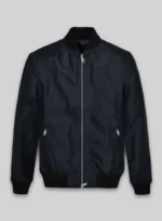 Ryan Reynolds Navy Blue Leather Jacket