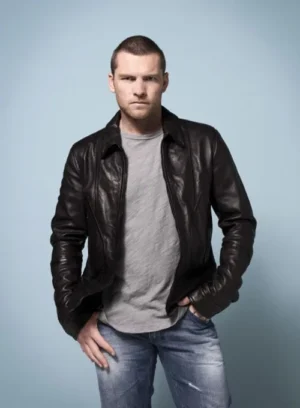 Sam Worthington Black Leather Jacket