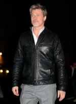 Brad Pitt Black Leather Jacket