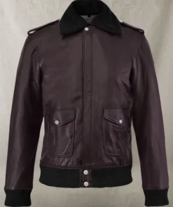 Joker Purple Leather Jacket