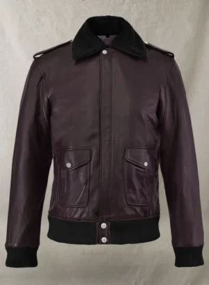 Joker Purple Leather Jacket