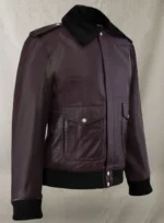 Joker Purple Leather Jacket