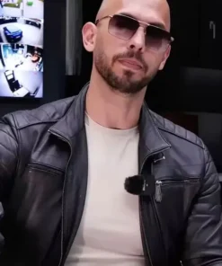 Andrew Tate Black Leather Jacket