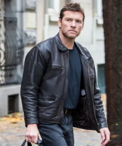 Sam Worthington Kidnapping Mr Heineken Leather Jacket