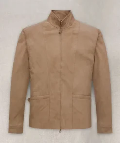 Johnny Depp Beige Leather Jacket