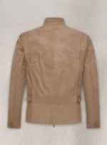 Johnny Depp Beige Leather Jacket