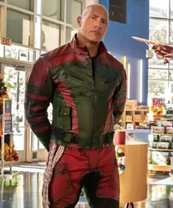 Dwayne Johnson Red One Leather Jacket
