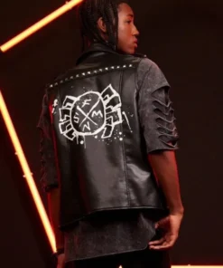 Across The Spider-verse Spider-punk Leather Vest3