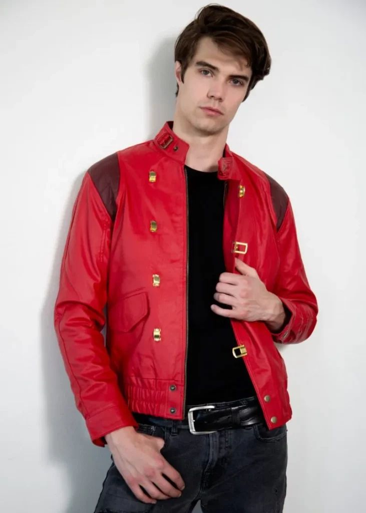 Akira Kaneda Pill Red Leather Jacket