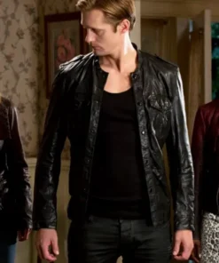 Alexander Skarsgard True Blood Black Leather Jacket