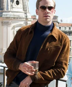 Armie Hammer Man From Uncle Leather Jacket