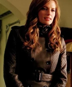 Castle Kate Beckett Leather Trench Coat