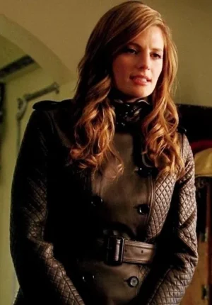 Castle Kate Beckett Leather Trench Coat