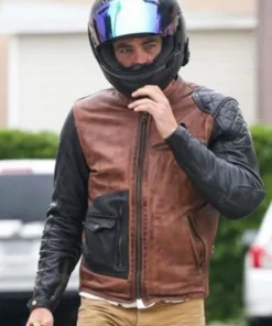 Chris Pine Brown Leather Jacket