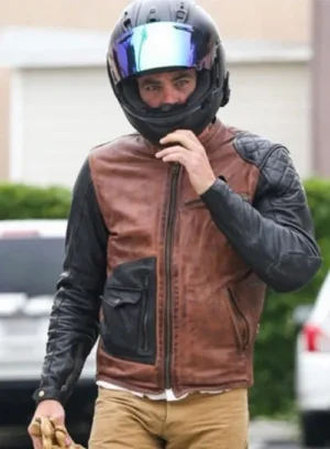 Chris Pine Brown Leather Jacket