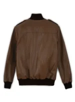 Cristiano Ronaldo Brown Leather Jacket