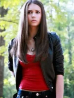 Elena Gilbert KRMA Jade Black Leather Jacket