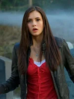 Elena Gilbert KRMA Jade Black Leather Jacket