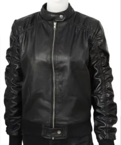 Elena Gilbert KRMA Jade Black Leather Jacket