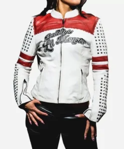 Harley Quinn Daddy’s Lil Monster White Jacket
