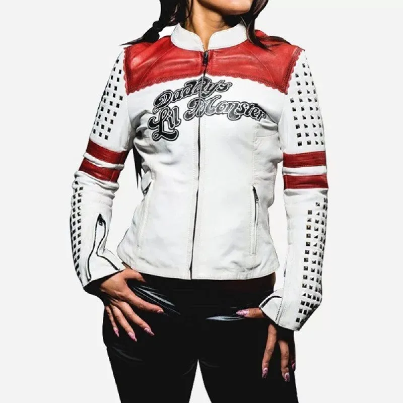 Harley Quinn Daddy’s Lil Monster White Jacket