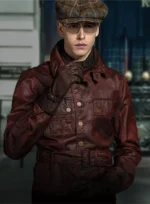 Harris Dickinson The Kingsman Leather Jacket