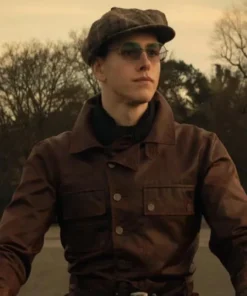 Harris Dickinson The Kingsman Leather Jacket