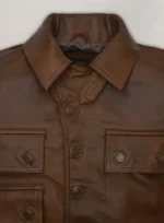 Harris Dickinson The Kingsman Leather Jacket