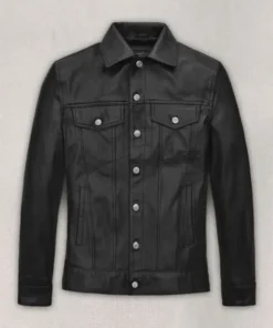 Jeff Goldblum Black Leather Jacket