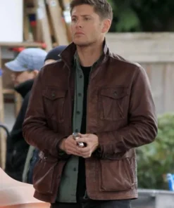 Jensen Ross Ackles Supernatural Season 7 Leather Jacket