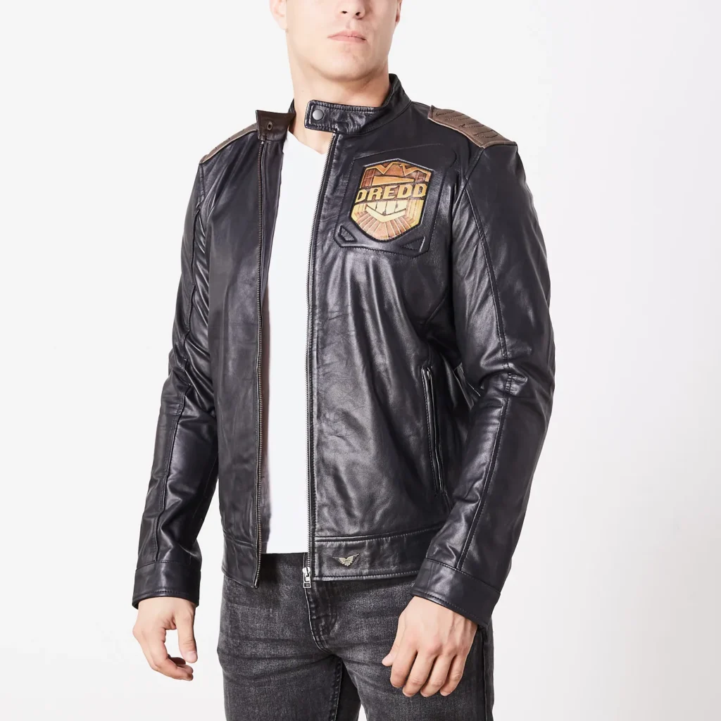 Judge Dredd Black Leather Jacket