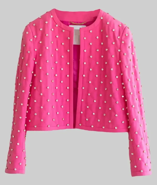 Margot Robbie Barbie Pink Crop Jacket