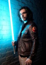 Star Wars Rebel Alliance Brown Leather Jacket