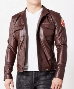 Star Wars Rebel Alliance Brown Leather Jacket