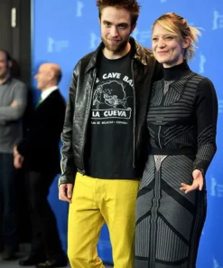 Robert Pattinson Black Leather Jacket