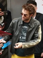 Robert Pattinson Black Leather Jacket