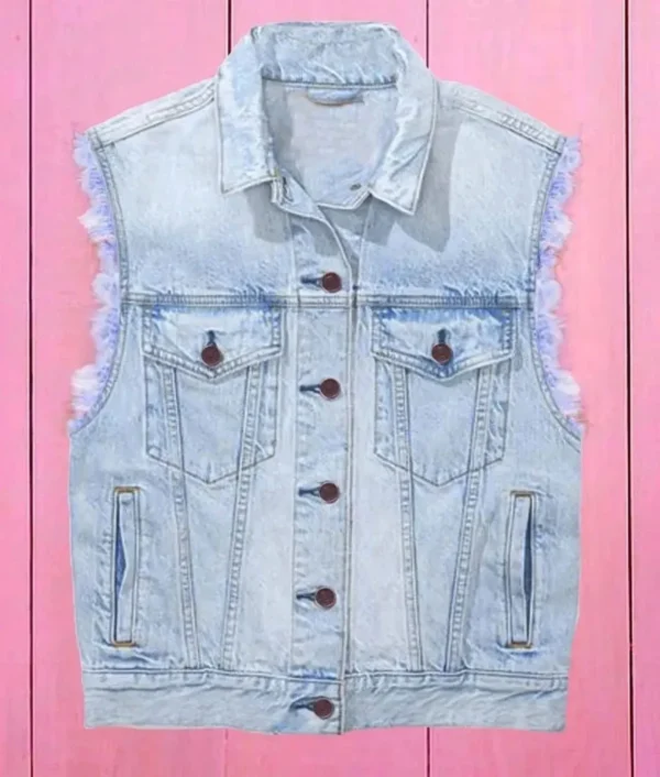 Ryan Gosling Barbie Blue Denim Vest