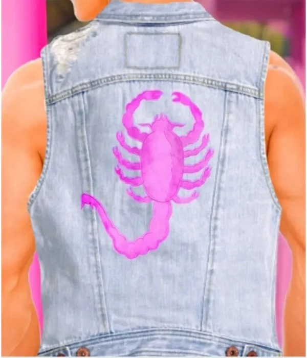 Ryan Gosling Barbie Blue Denim Vest