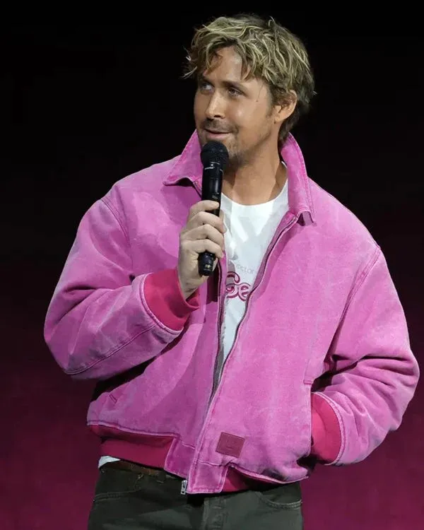 Ryan Gosling Barbie Pink Bomber Jacket