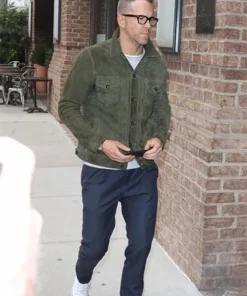 Ryan Reynolds Green Leather Jacket