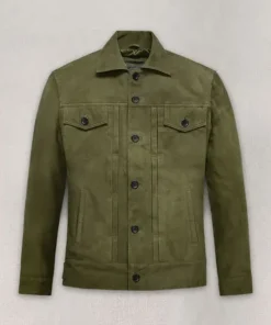 Ryan Reynolds Green Leather Jacket
