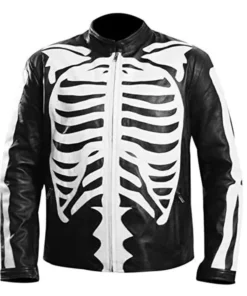 Skeleton Bones Halloween Party Leather Jacket