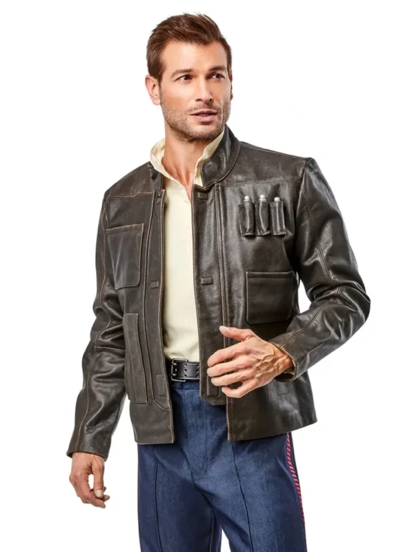 Star Wars The Force Awakens Han Solo Leather Jacket