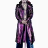 Suicide Squad Jared Leto Joker Purple Trench Coat