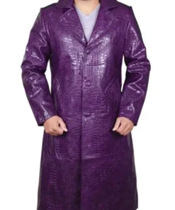 Suicide Squad Jared Leto Joker Purple Trench Coat
