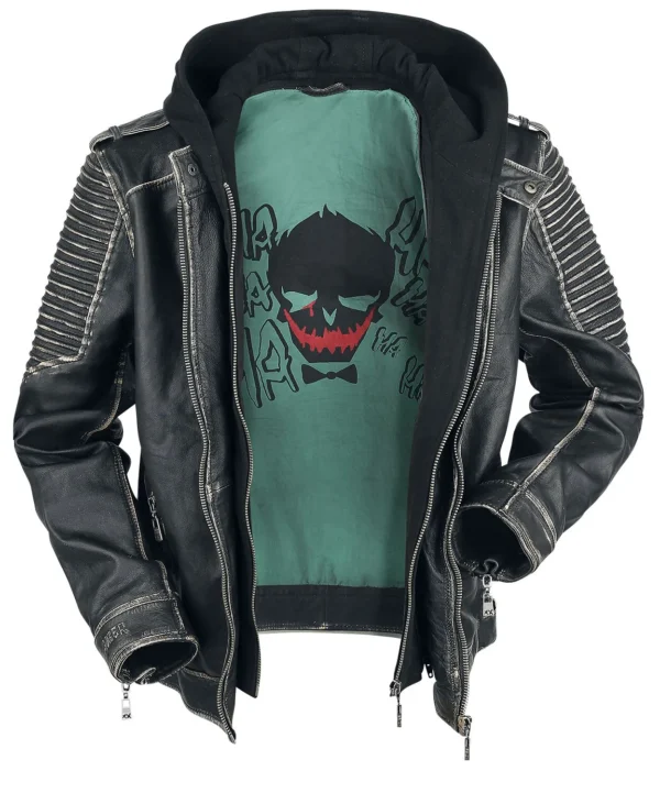 Suicide Squad Joker Black Leather Jacket