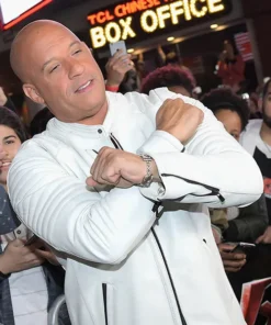 Vin Diesel White Leather Jacket