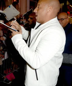 Vin Diesel White Leather Jacket
