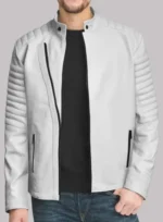 Vin Diesel White Leather Jacket