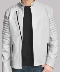 Vin Diesel White Leather Jacket